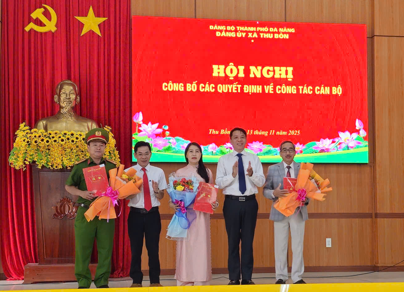 Xã Thu Bồn: Công bố các Quyết định quan trọng về công tác cán bộ