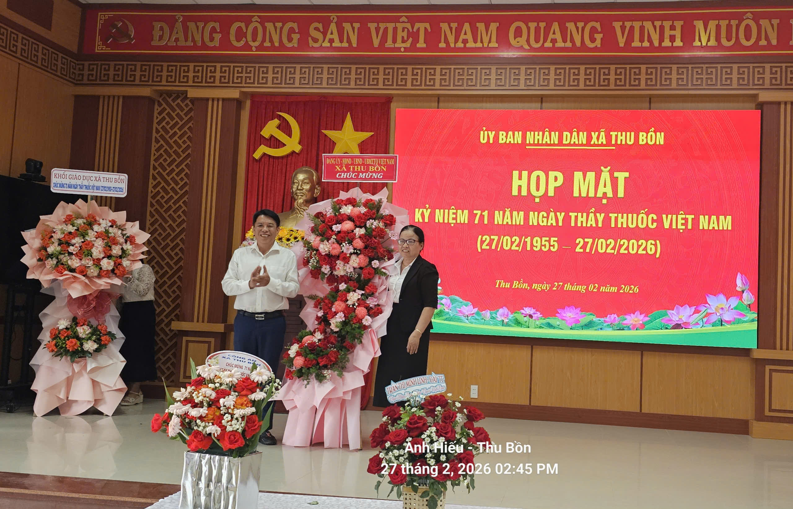 UBND xã Thu Bồn tổ chức họp mặt kỷ niệm 71 năm ngày Thầy thuốc việt nam (27/02/1955 – 27/02/2026)