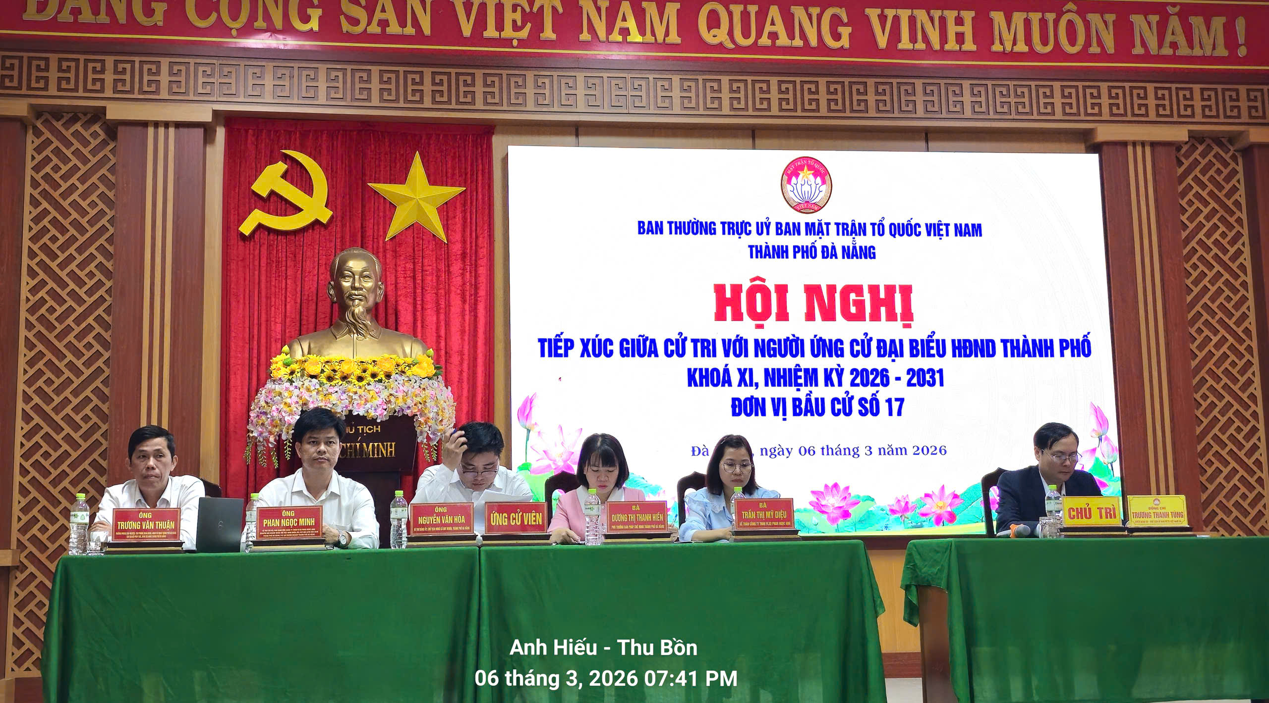 Cử tri xã Thu Bồn tiếp xúc với các ứng cử viên Đại biểu HĐND thành phố Đà Nẵng (Đơn vị bầu cử số 17)