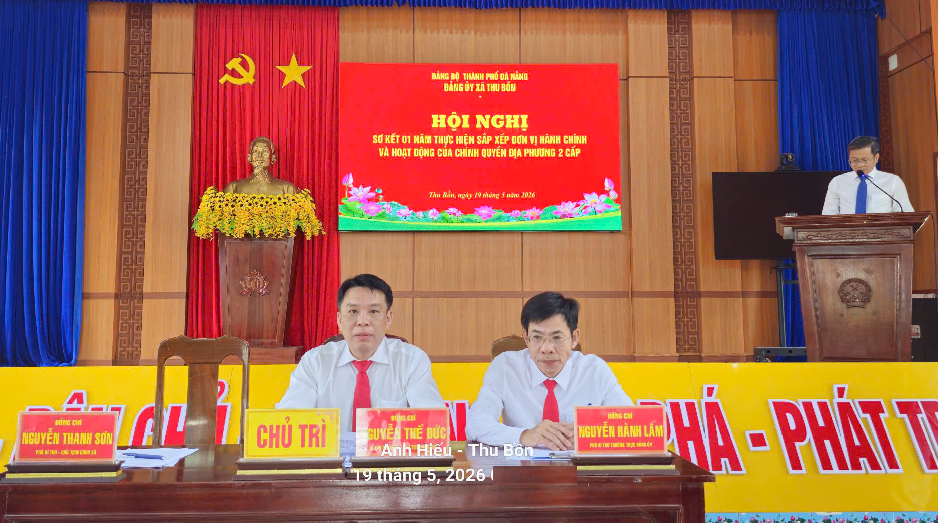 Đảng ủy xã Thu Bồn tổ chức Hội nghị sơ kết 01 năm thực hiện sắp xếp đơn vị hành chính