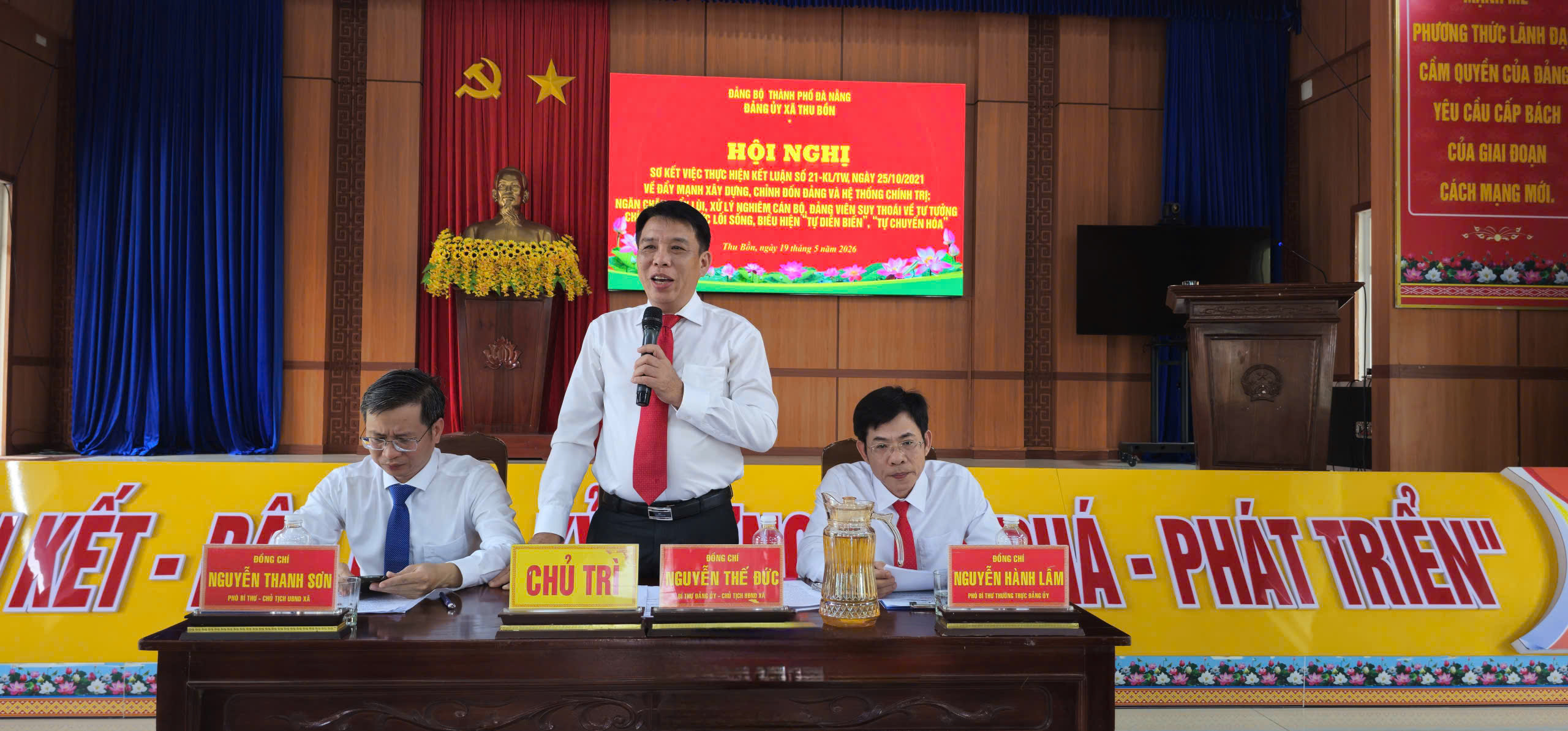 Đảng ủy xã Thu Bồn tổ chức Hội nghị sơ kết thực hiện Kết luận số 21-KL/TW của Ban Chấp hành Trung ương Đảng