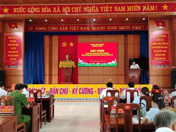 Xã Thu Bồn tổ chức Hội nghị quán triệt các văn bản mới của Trung ương, Thành ủy và Đảng ủy