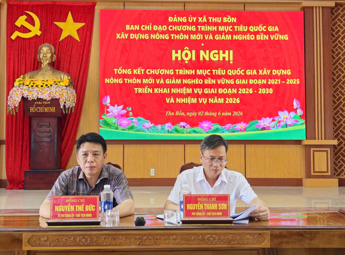 XÃ THU BỒN: Tổ chức Hội nghị tổng kết các Chương trình mục tiêu quốc gia giai đoạn 2021 - 2025 và triển khai phương hướng giai đoạn 2026 - 2030