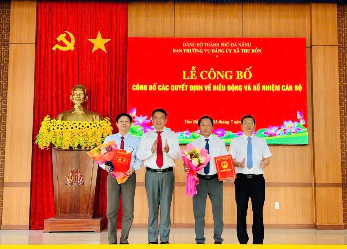 Xã Thu Bồn tổ chức lễ công bố các quyết định về công tác tổ chức, cán bộ