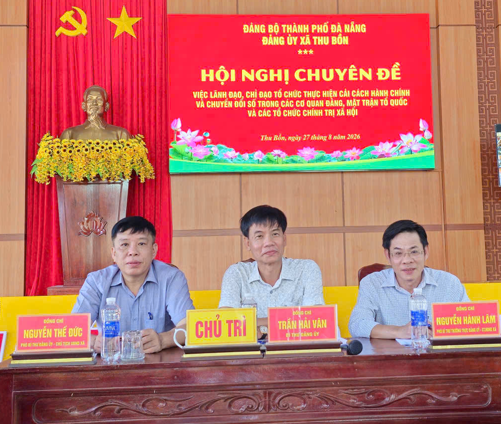 Đảng ủy xã Thu Bồn tổ chức Hội nghị chuyên đề về Cải cách hành chính và Chuyển đổi số