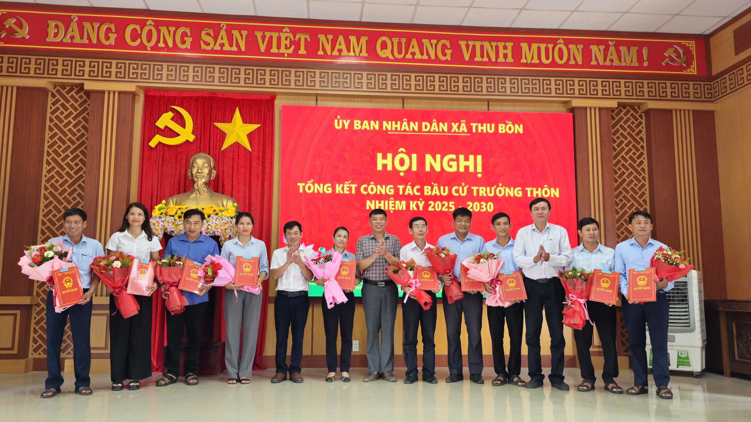 Xã Thu Bồn tổ chức Hội nghị tổng kết công tác bầu cử Trưởng thôn nhiệm kỳ 2025 – 2030